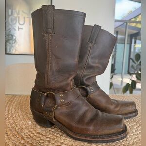 Vintage Harness Frye Engineer Moto Boots